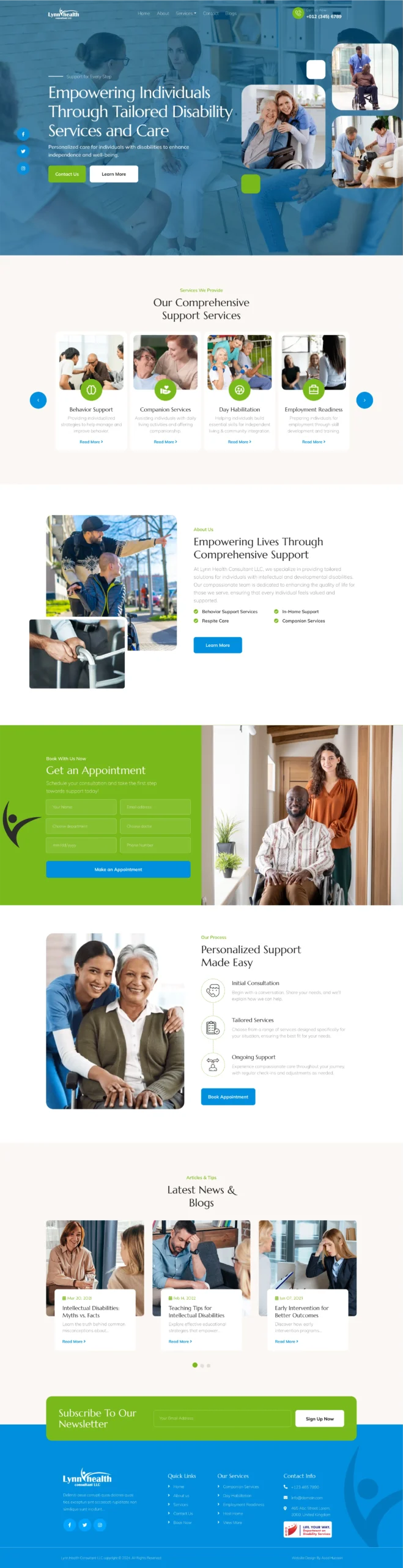 Image of diverse individuals engaging in supportive interactions, showcasing Lynn Health Consultant LLC's community integration services for individuals with disabilities.