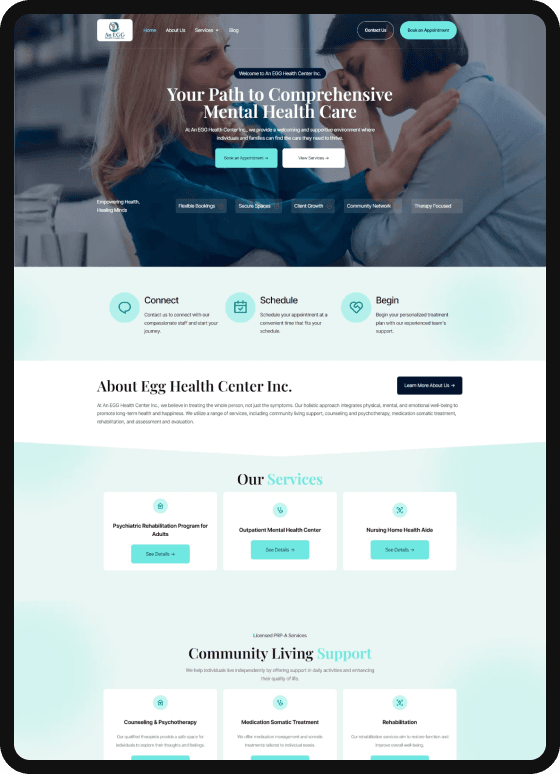 Noble Oak Counseling website design showcasing a serene, nature-inspired aesthetic for trauma therapy services, emphasizing strength and resilience.