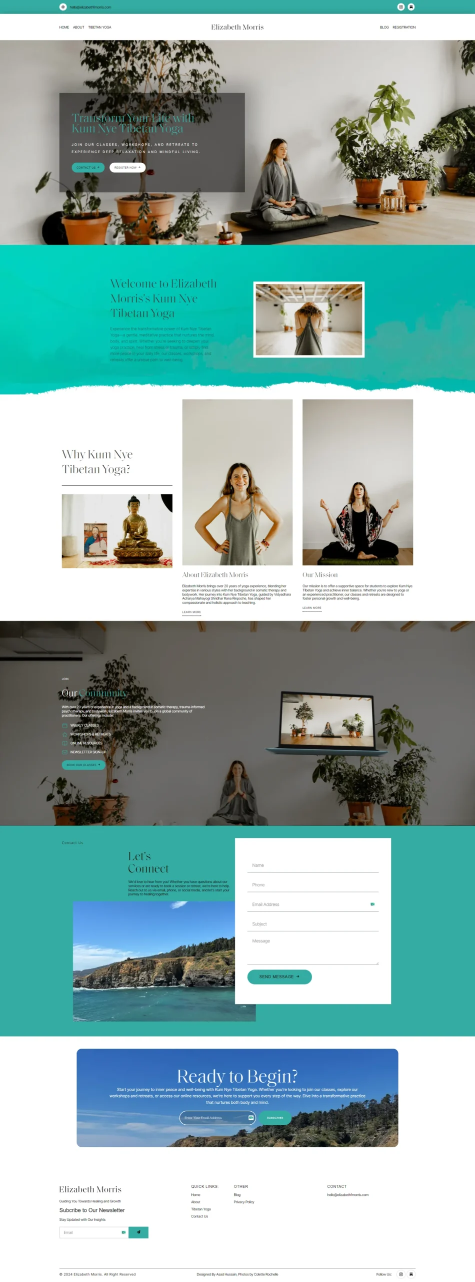 Meditating woman in a serene indoor space surrounded by plants, embodying the calming essence of Kum Nye Tibetan Yoga, reflecting Elizabeth Morris's holistic approach to stress relief and mindful living.